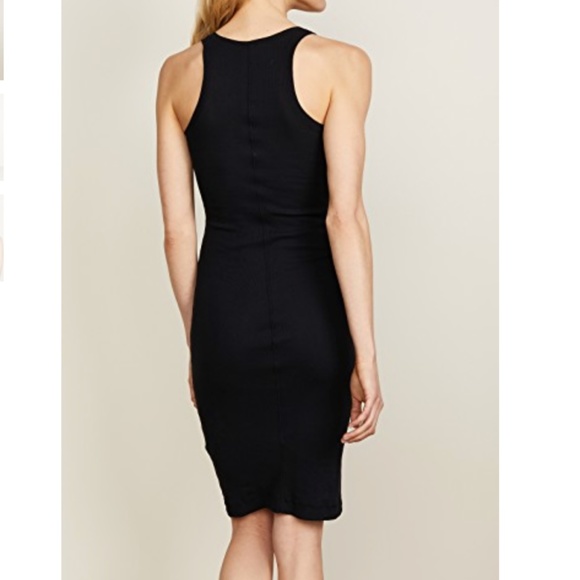 Black Beater Body Con Dress - Picture 2 of 2